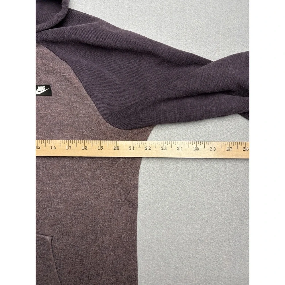 Nike Full Zip Hoodie Two Tone Burgundy Plum Men's Medium